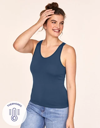 The Anytime Tank Dark Blue tops bundle Model 1