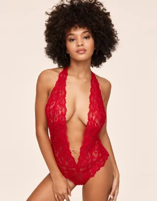 Clarisse Dark Red Bodysuit, S-M