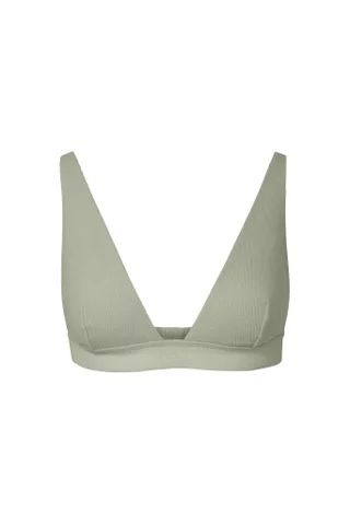 Cotton On Bralette Organic Cotton Triangle Dusky Green M converts to Racer  back