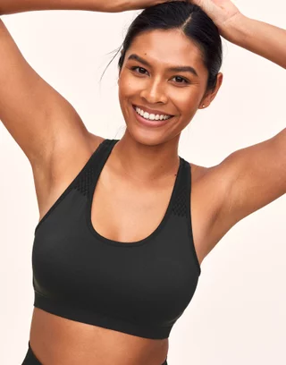 Padded Seamless Gym Crop Top Bra Plus Size S-XL Push up Sport Top