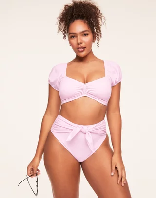 Darby Floral Pink Plus Bikini Set, XL-4X