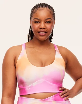Women's Medium Impact Sports Bra Pink Size 2X