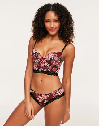 💜 Adored-by Adore Me Layla Plunge PushUp Underwire LaceBra W/Adjustable  Straps in 2023