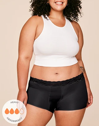 Emily Shortie Black Plus panty bundle Model 2