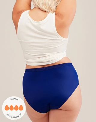 Jess High Waisted Dark Blue Plus panty bundle Model 2