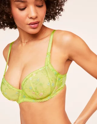 Datian 21001-4 Women's Yellow Non-padded Underwired Full Cup Bra