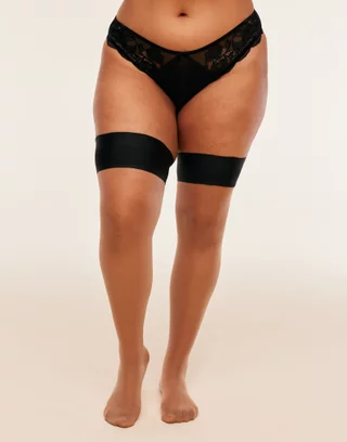 Rosie Black Plus Crotchless Bodysuit, XL-4X