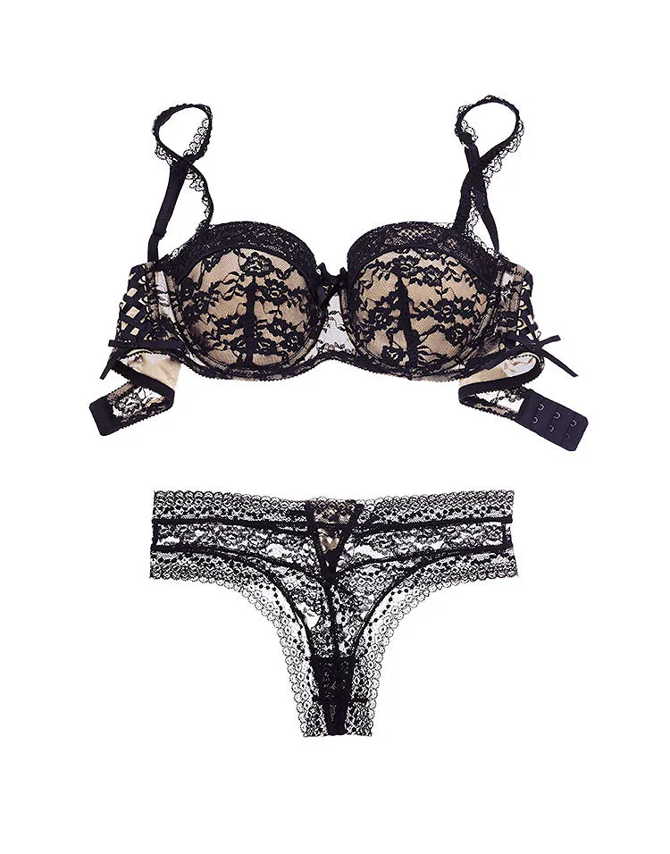 Lorainne Black 2 Push Up bra bundle Still 1