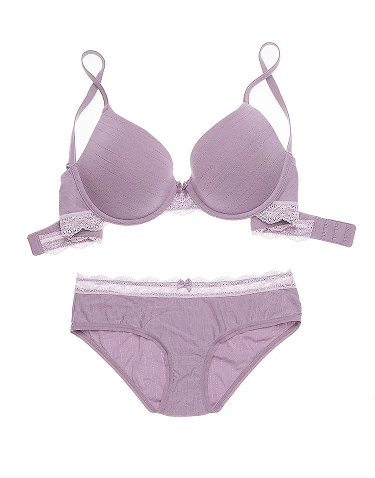 Lorena Dark Purple 2 Lightly Lined bra bundle Still 1