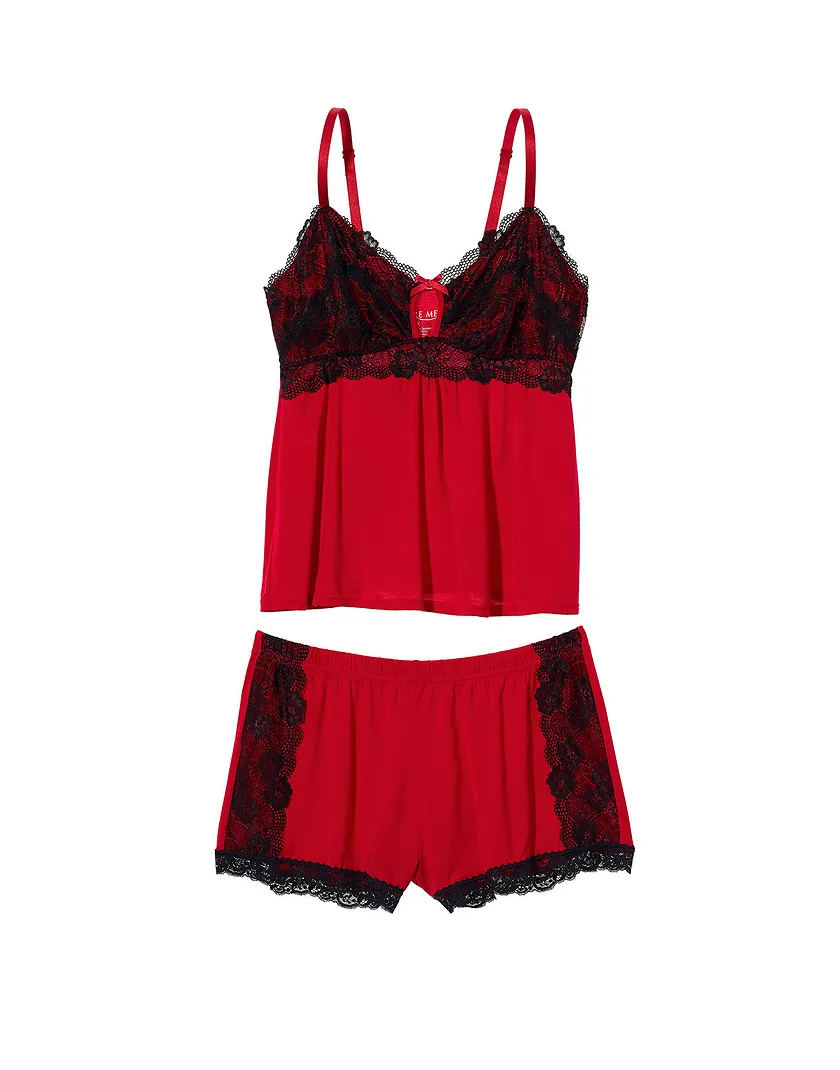 Serena Dark Red sleepwear bundle Still 3