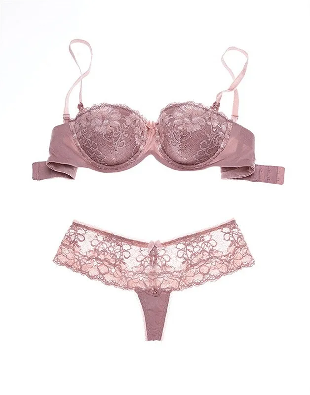 Gerda Medium Beige Push Up bra and panty bundle Model 2