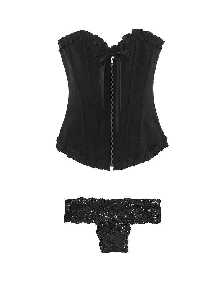 Heidi Black Plus corset bundle Model 3