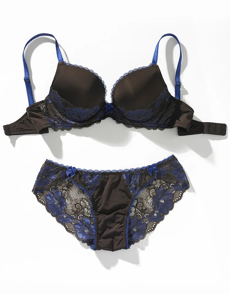 Paydon Dark Brown Push Up bra and panty bundle Model 1