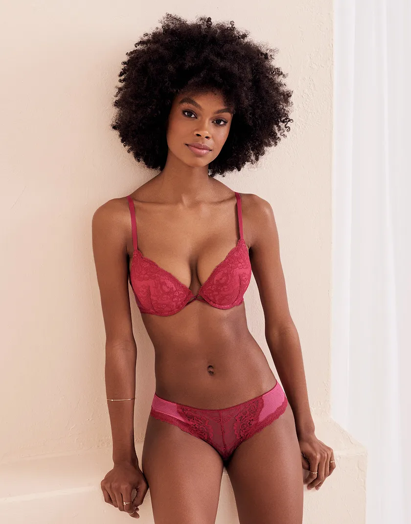 Camella Dark Pink Add 2 Cups bra and panty bundle Model 1