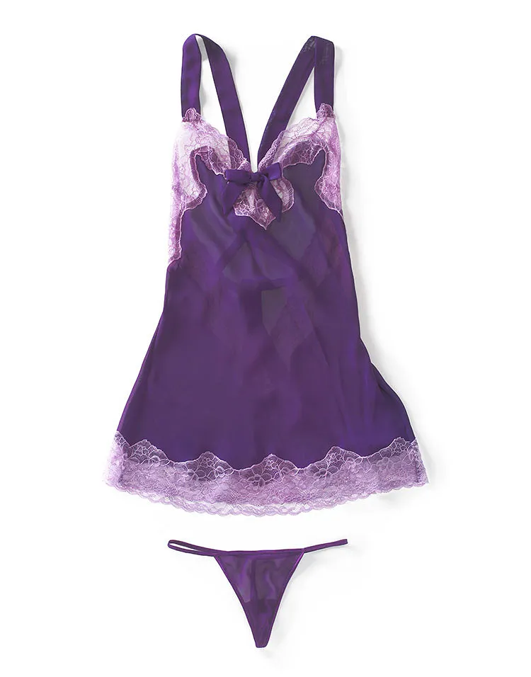 Lilith Dark Purple lingerie bundle Model 3