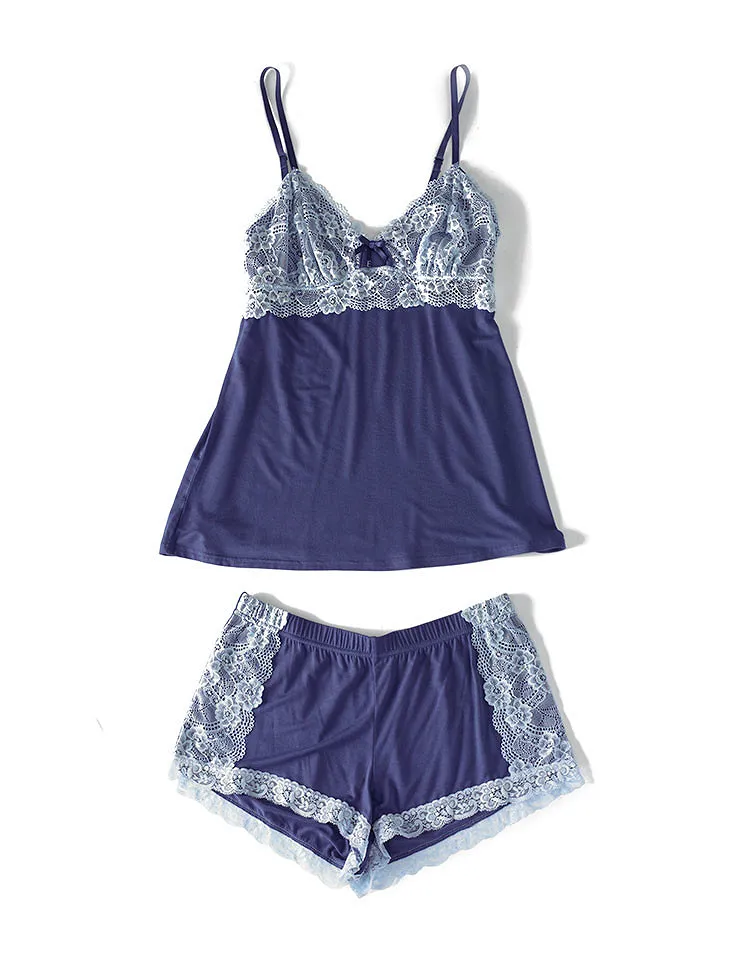 Serena Dark Blue Plus sleepwear bundle Model 2