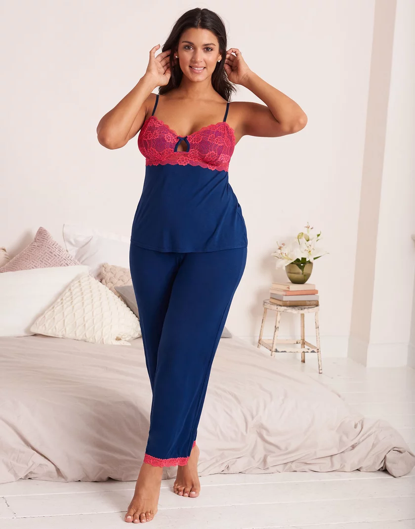 Lilias Dark Blue Plus sleepwear bundle Model 2