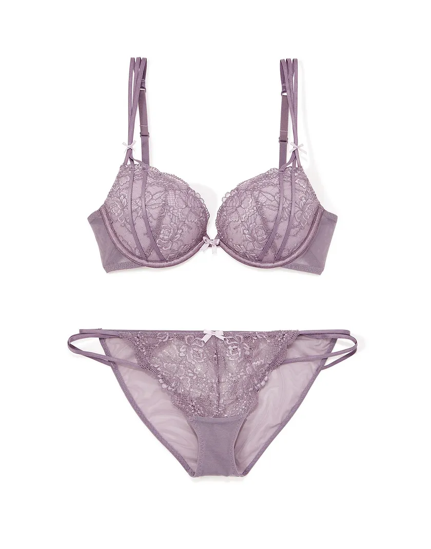 Abela Dark Purple 3 Push Up bra bundle Still 1