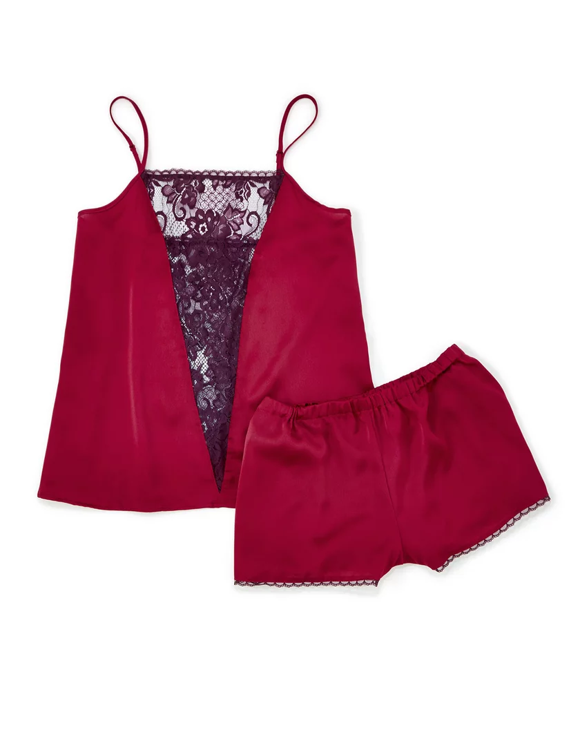 Simi Dark Red Plus lingerie bundle Still 2