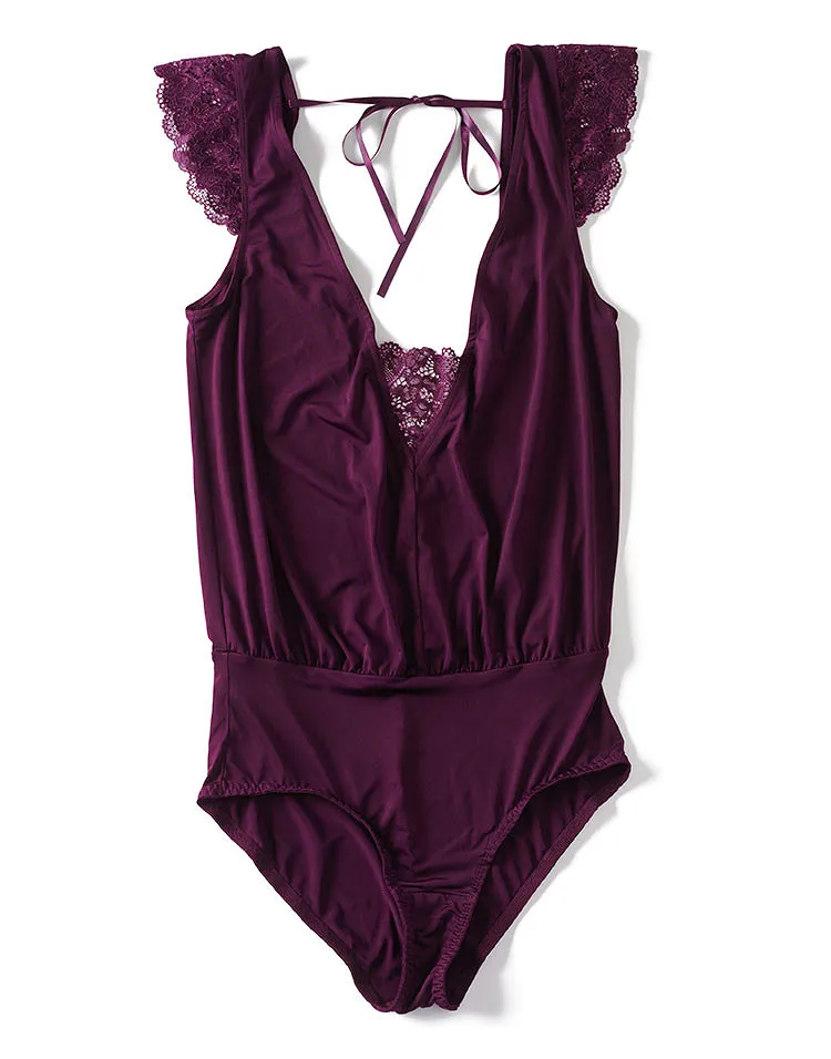 Leeanne Dark Purple Plus lingerie bundle Model 6