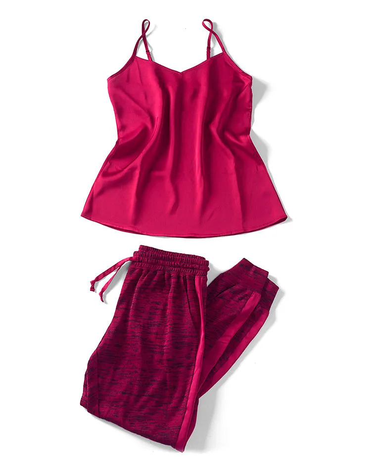 Lauren Dark Red sleepwear bundle Model 6