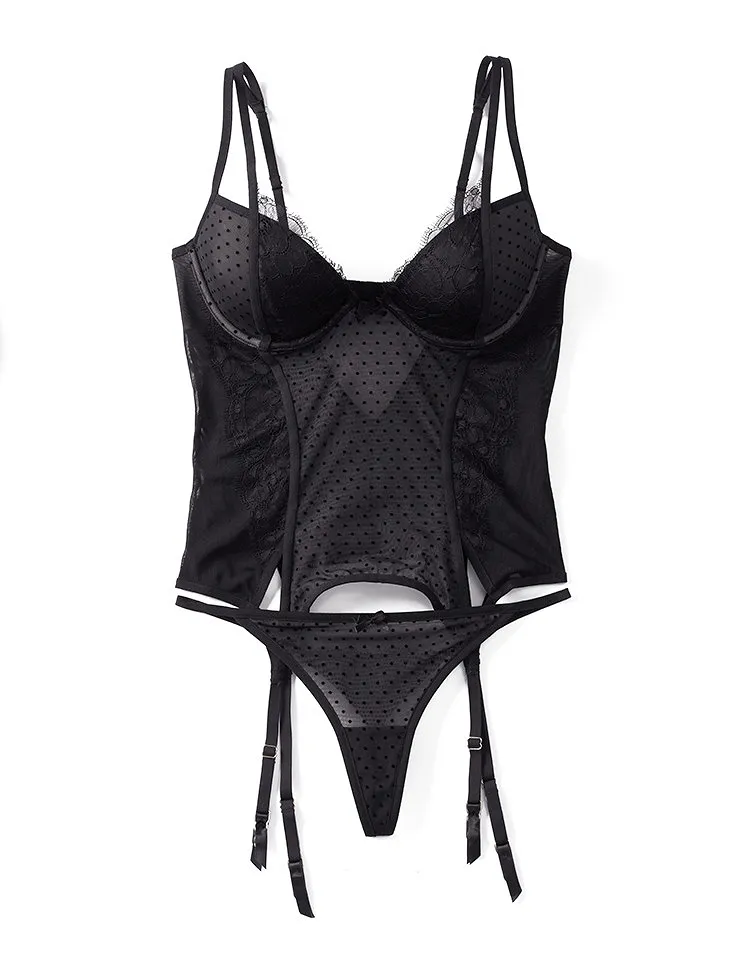 Laralyn Black Lightly Lined corset bundle Still 1