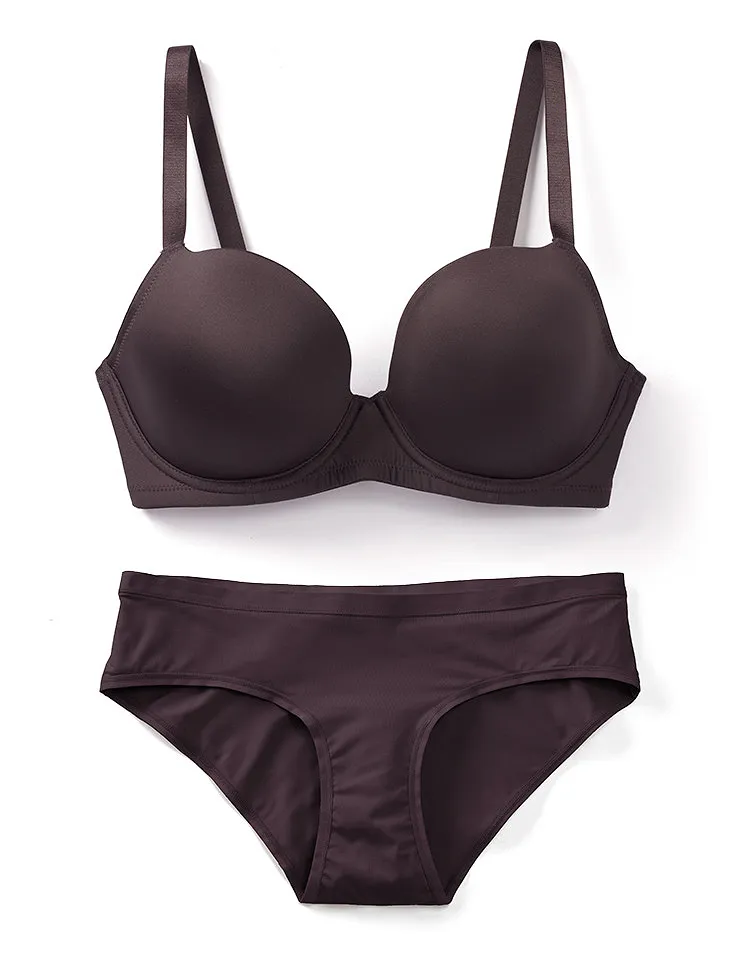 Nelly Dark Brown Plus Contour bra and panty bundle Model 5