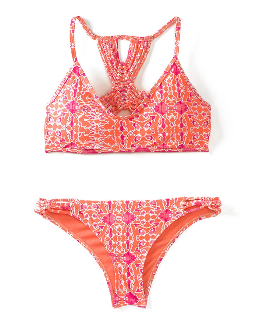 Nuku Geo Orange Contour swimwear bundle Still 1