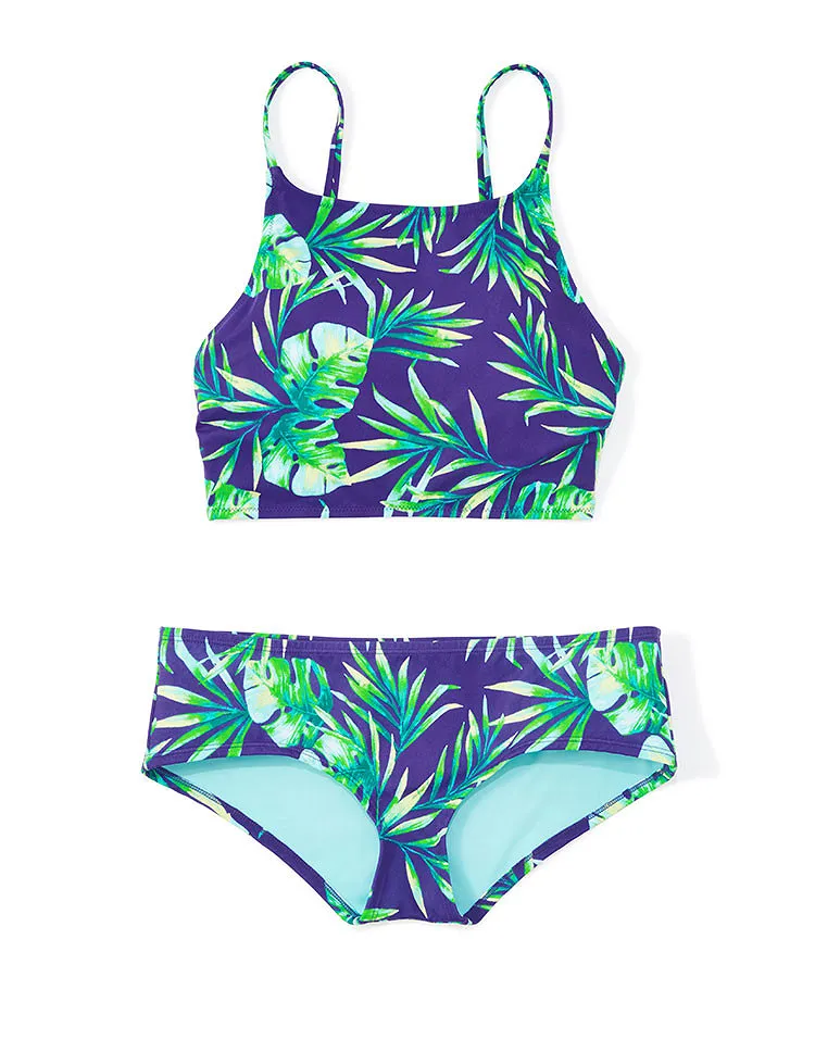 Talise Tropical Purple Lightly Lined swimwear bundle Still 1