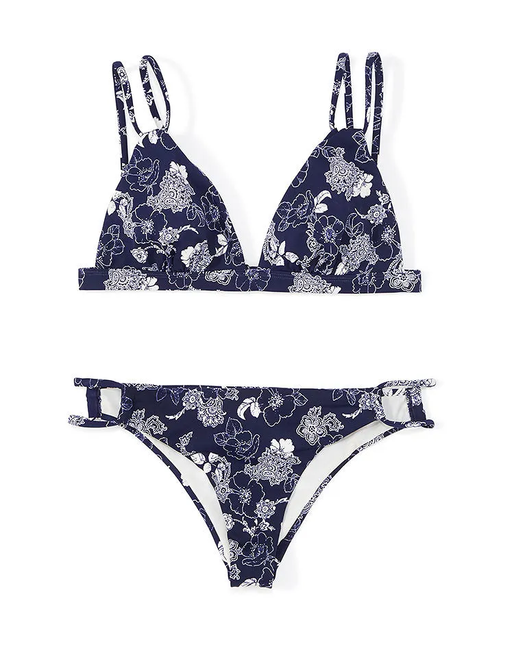 Raelynn Floral Blue Lightly Lined swimwear bundle Still 1