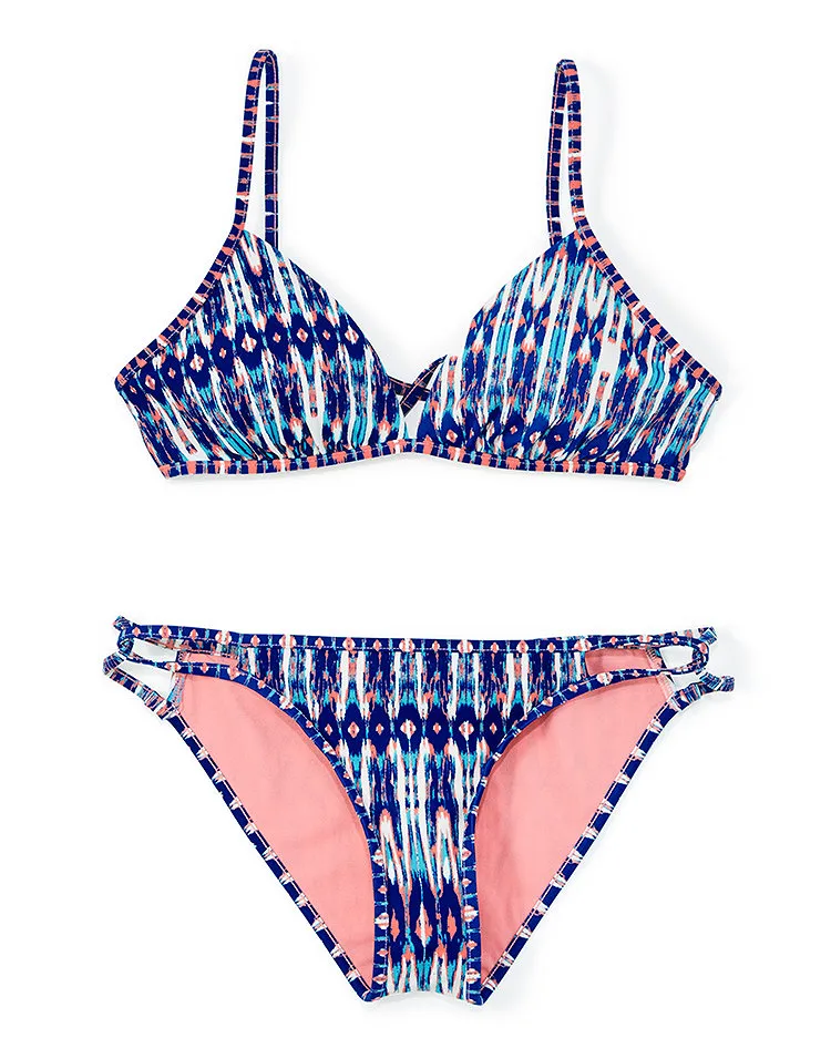 Prew Tie Dye Blue Contour swimwear bundle Still 1