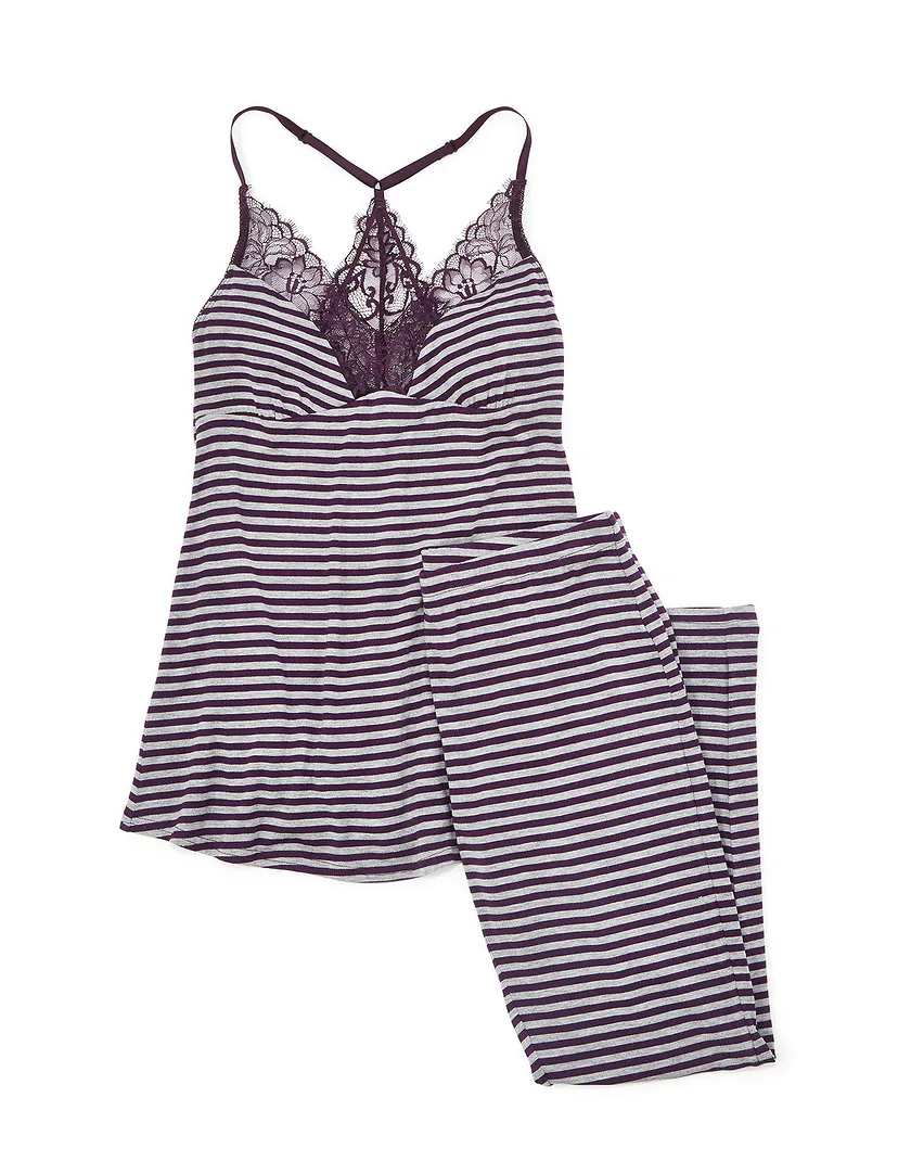 Honey Blackberry Wine Stripe C01 sleepwear bundle Still 3