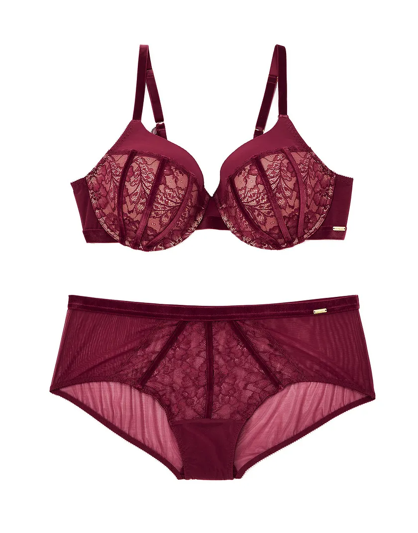 Luxabell Dark Red 2 Contour bra bundle Still 1