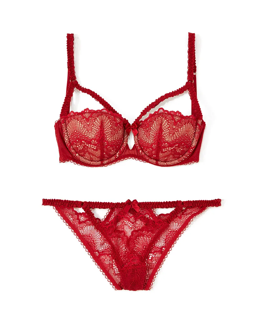 Kimmy Dark Red 2 Push Up bra bundle Still 2