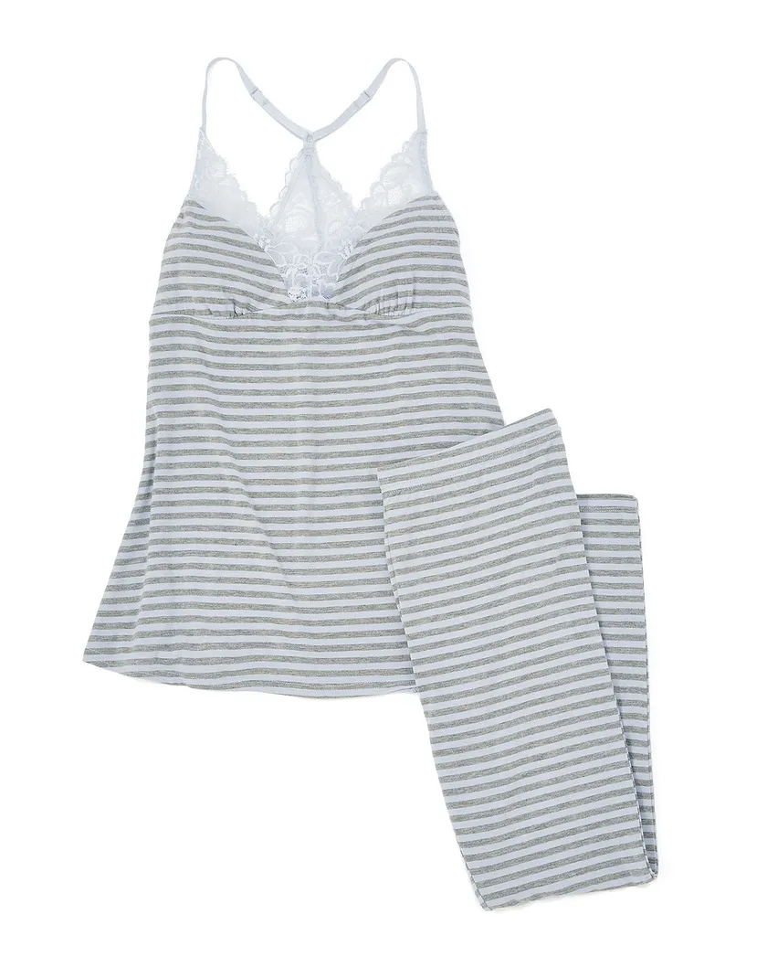 Honey Halogen Blue Stripe C01 sleepwear bundle Still 3