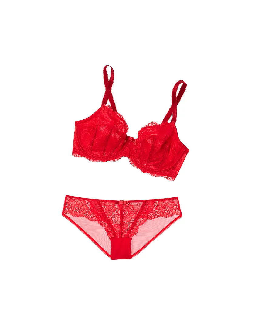 Persia Dark Red 2 Unlined bra bundle Still 1