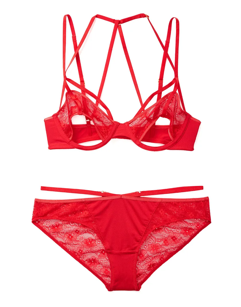 Eilish Dark Red 2 Unlined bra bundle Still 1