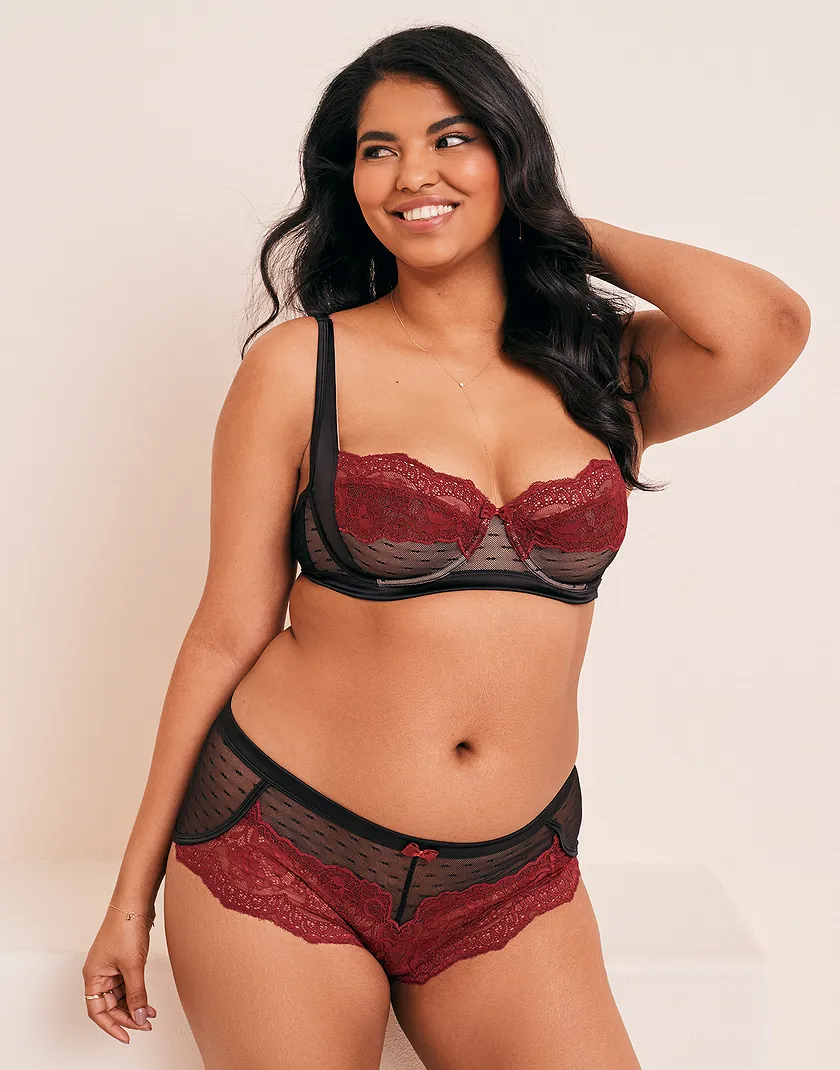 Lark Black Plus Unlined bra and panty bundle Model 2