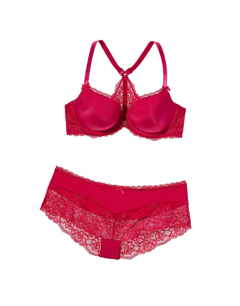 Leia Dark Red 2 Lightly Lined bra bundle Still 1