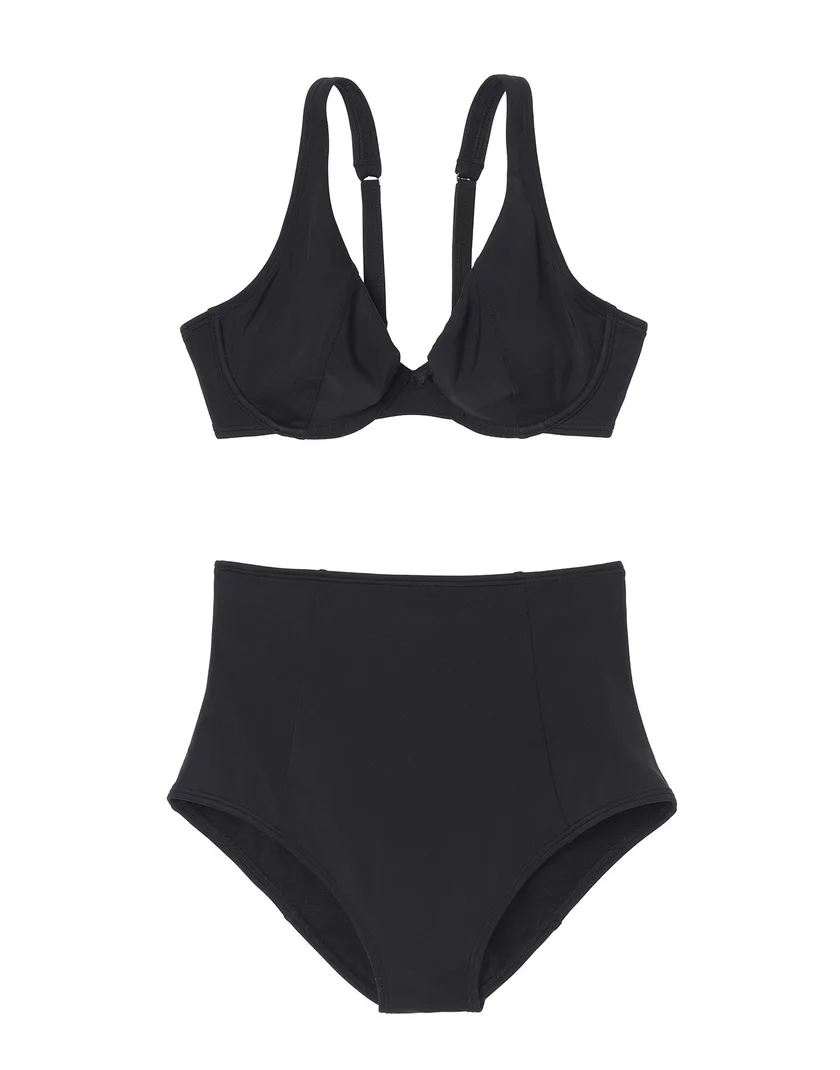 Kallie Black Two Piece Swimwear Set | Adore Me