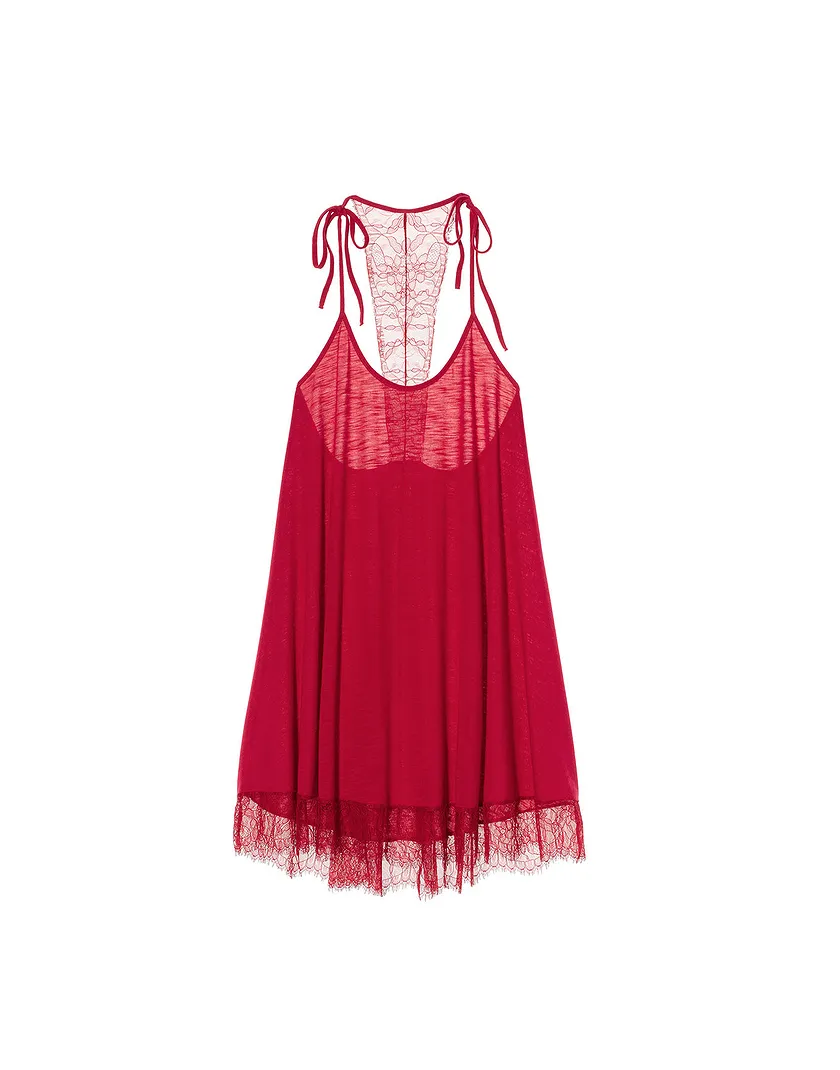 Sylvee Dark Red sleepwear bundle Still 3