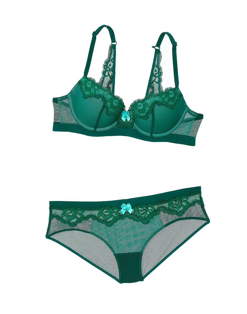 Ophira Dark Green 2 Push Up bra bundle Still 2