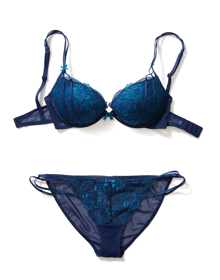 Abela Dark Blue 2 Push Up bra bundle Still 1