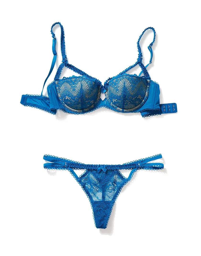 Kimmy Dark Blue Push Up bra and panty bundle Still 1
