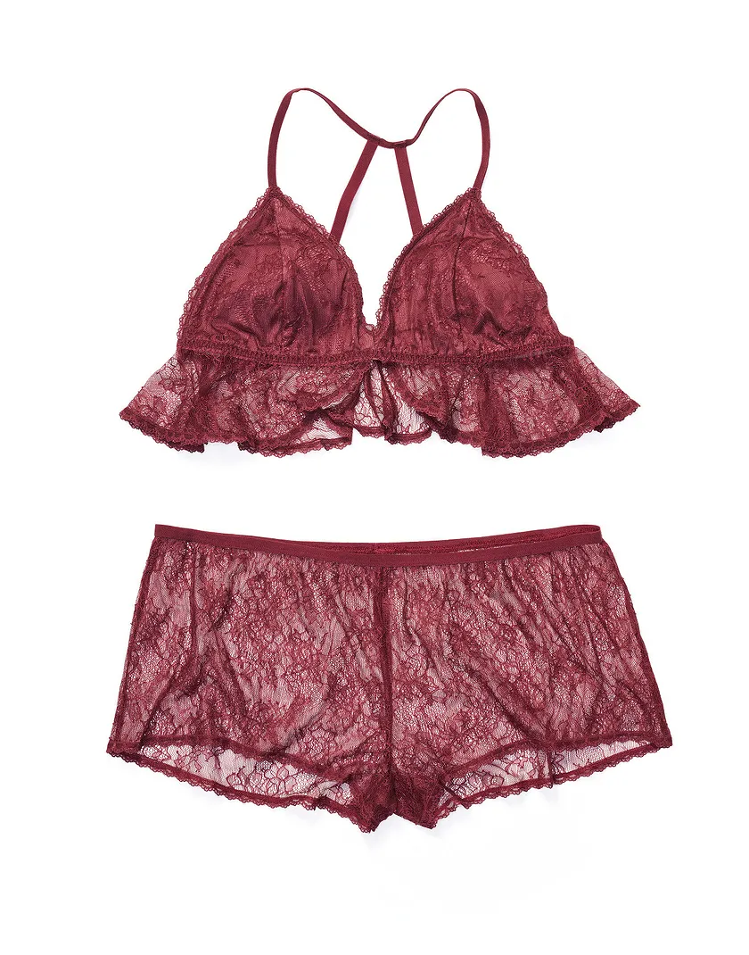 Lovise Dark Red lingerie bundle Still 3
