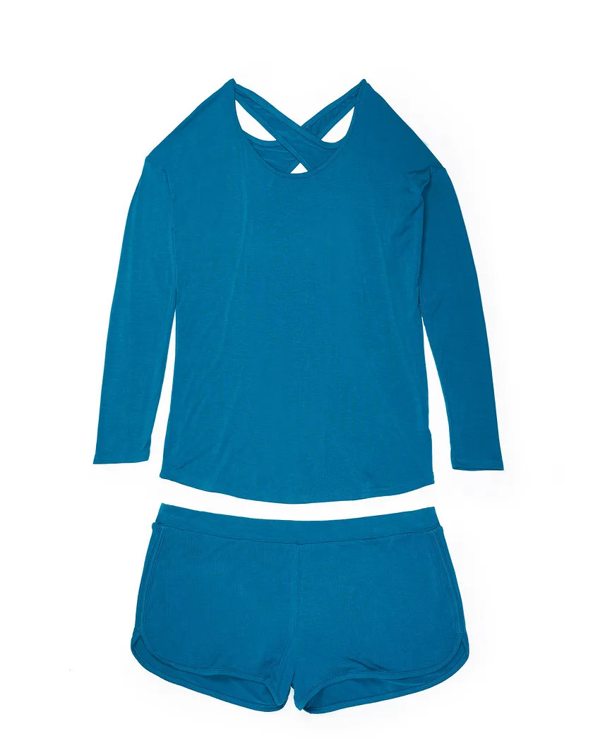 Ainsley Dark Blue sleepwear bundle Still 3