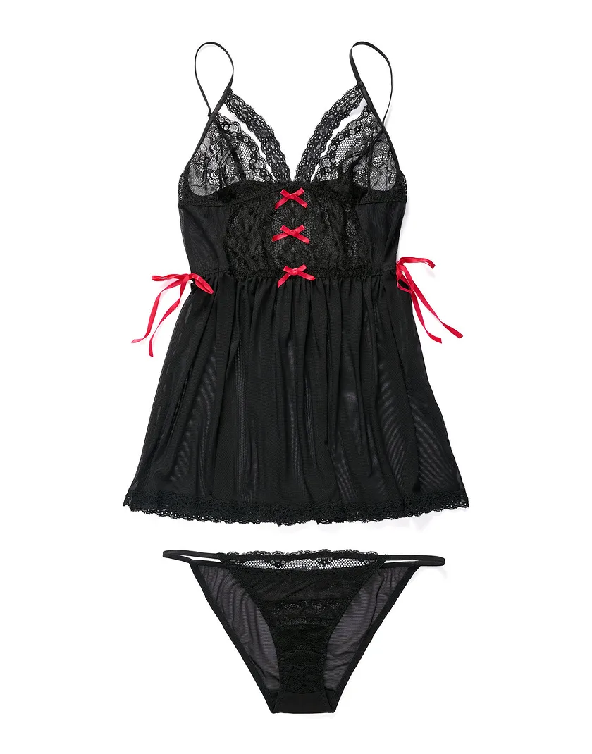 Monalisa Black 2 Unlined lingerie bundle Still 3