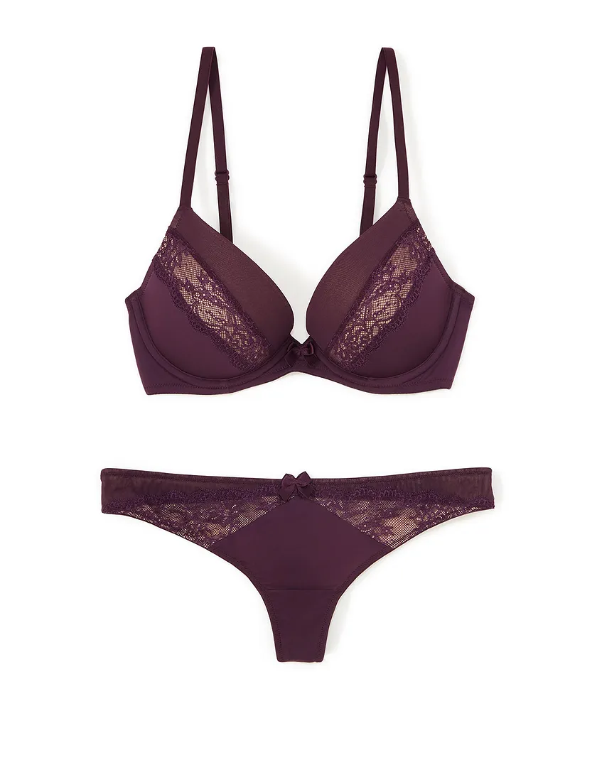 Mirianne Dark Purple 2 Push Up bra bundle Still 2