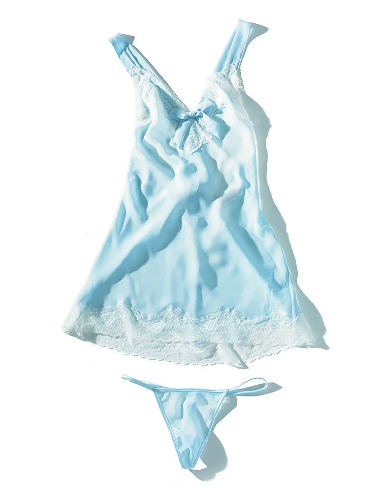 Lilith Light Blue lingerie bundle Model 3