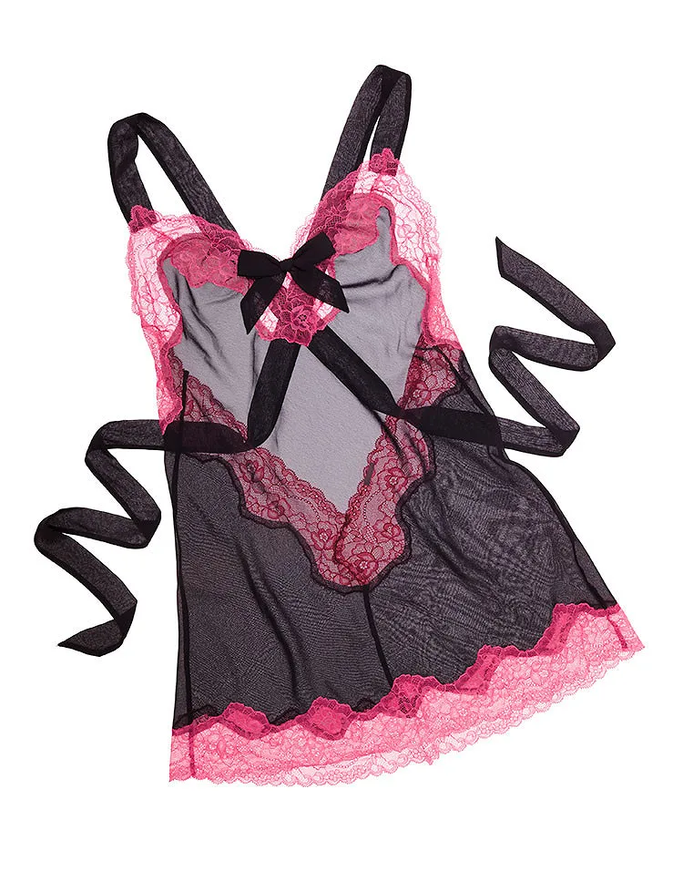 Coralie Black Push Up lingerie bundle Model 5